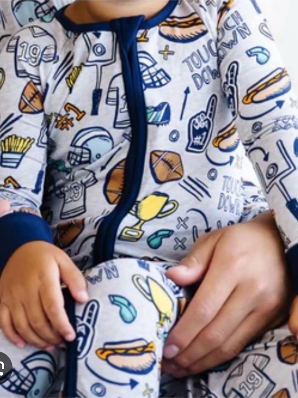 Little Sleepies Game Day Football Newborn Zippy